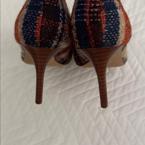 NWOT designer Louise et Cie Plaid Heels 6.5 - Picture 5 of 5